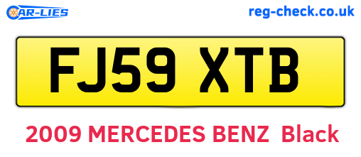 FJ59XTB are the vehicle registration plates.