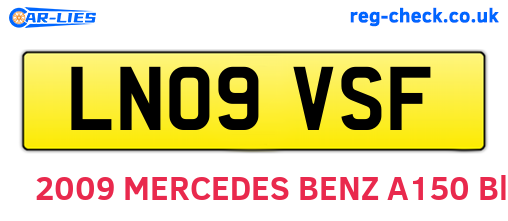 LN09VSF are the vehicle registration plates.