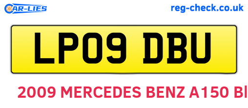 LP09DBU are the vehicle registration plates.