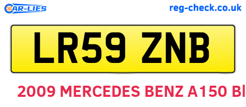 LR59ZNB are the vehicle registration plates.