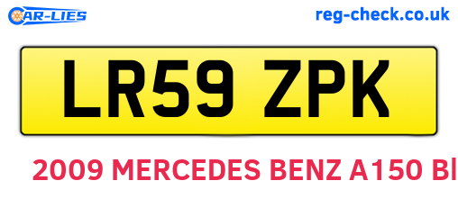 LR59ZPK are the vehicle registration plates.