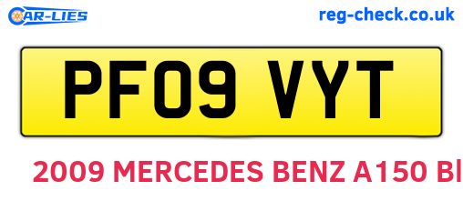 PF09VYT are the vehicle registration plates.