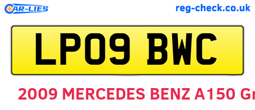 LP09BWC are the vehicle registration plates.