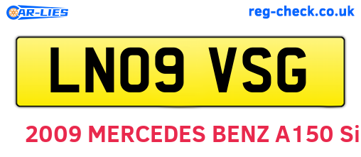 LN09VSG are the vehicle registration plates.