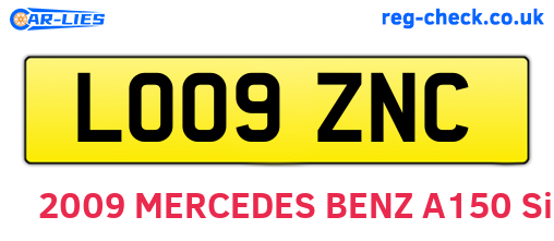 LO09ZNC are the vehicle registration plates.