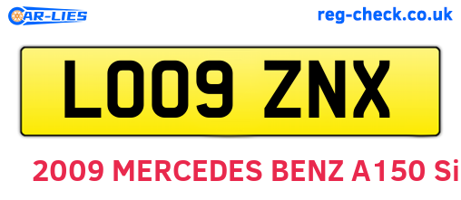 LO09ZNX are the vehicle registration plates.