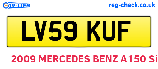 LV59KUF are the vehicle registration plates.