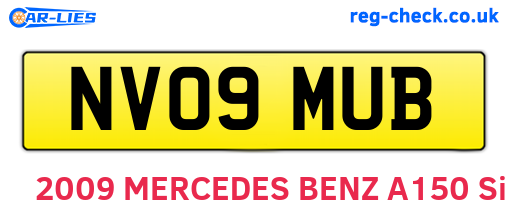 NV09MUB are the vehicle registration plates.