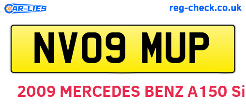 NV09MUP are the vehicle registration plates.