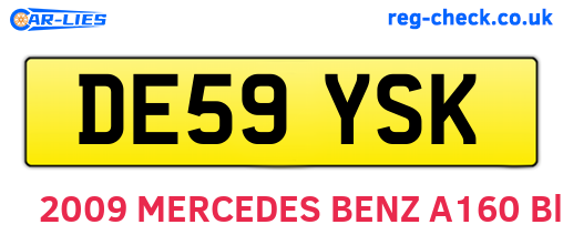 DE59YSK are the vehicle registration plates.