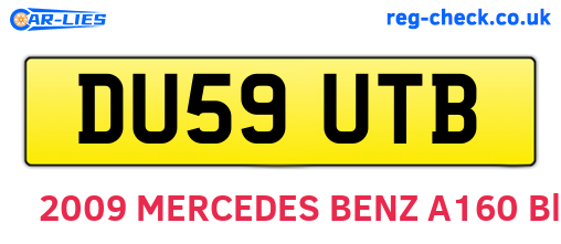 DU59UTB are the vehicle registration plates.