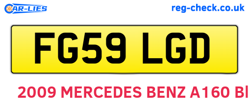 FG59LGD are the vehicle registration plates.