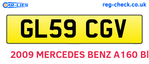 GL59CGV are the vehicle registration plates.