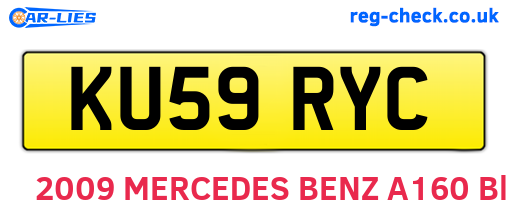 KU59RYC are the vehicle registration plates.