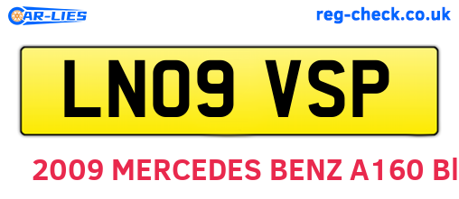 LN09VSP are the vehicle registration plates.