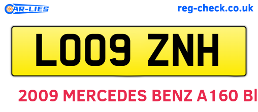 LO09ZNH are the vehicle registration plates.