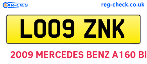 LO09ZNK are the vehicle registration plates.