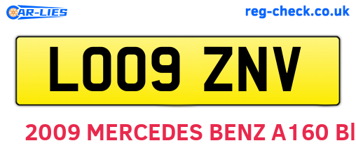 LO09ZNV are the vehicle registration plates.
