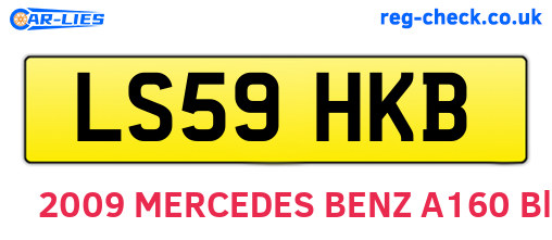 LS59HKB are the vehicle registration plates.