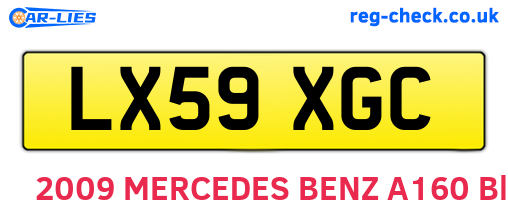 LX59XGC are the vehicle registration plates.