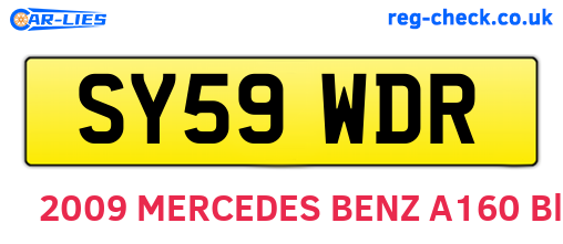 SY59WDR are the vehicle registration plates.