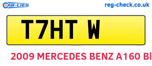 T7HTW are the vehicle registration plates.