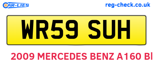 WR59SUH are the vehicle registration plates.