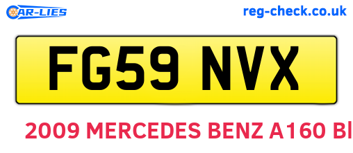FG59NVX are the vehicle registration plates.
