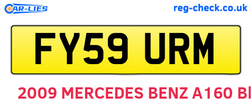FY59URM are the vehicle registration plates.
