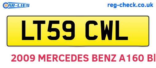 LT59CWL are the vehicle registration plates.