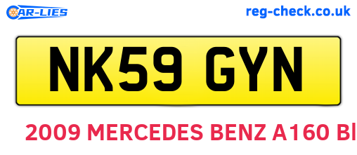 NK59GYN are the vehicle registration plates.