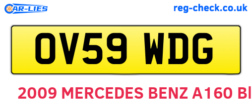 OV59WDG are the vehicle registration plates.