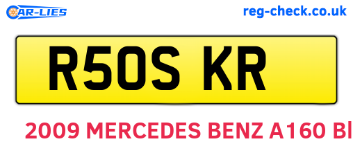 R50SKR are the vehicle registration plates.