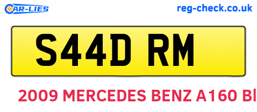 S44DRM are the vehicle registration plates.
