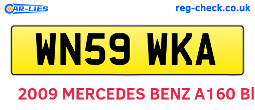 WN59WKA are the vehicle registration plates.