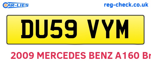 DU59VYM are the vehicle registration plates.