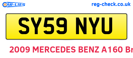 SY59NYU are the vehicle registration plates.