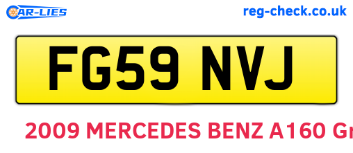 FG59NVJ are the vehicle registration plates.
