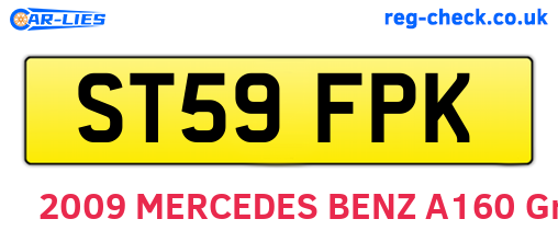 ST59FPK are the vehicle registration plates.