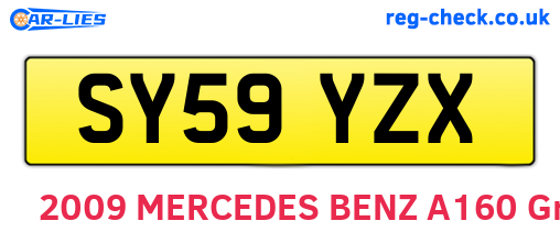 SY59YZX are the vehicle registration plates.