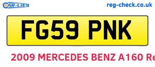 FG59PNK are the vehicle registration plates.