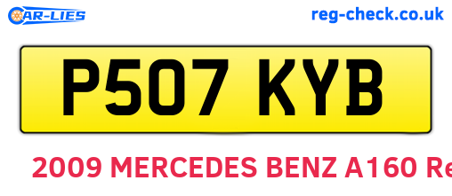 P507KYB are the vehicle registration plates.