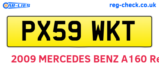 PX59WKT are the vehicle registration plates.