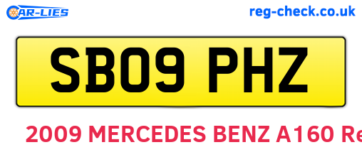 SB09PHZ are the vehicle registration plates.