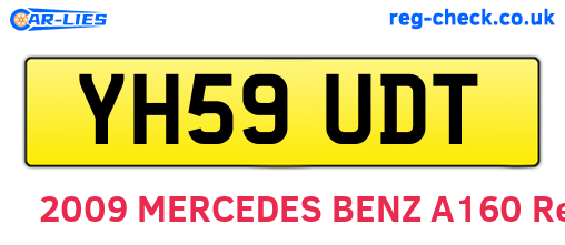 YH59UDT are the vehicle registration plates.