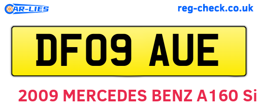 DF09AUE are the vehicle registration plates.