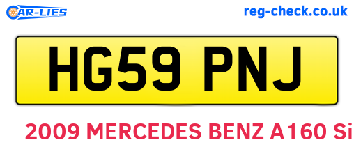 HG59PNJ are the vehicle registration plates.