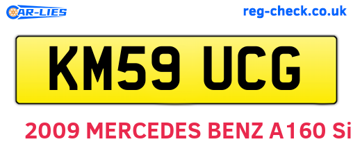KM59UCG are the vehicle registration plates.