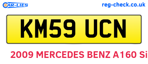 KM59UCN are the vehicle registration plates.