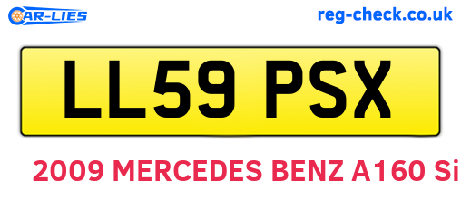 LL59PSX are the vehicle registration plates.